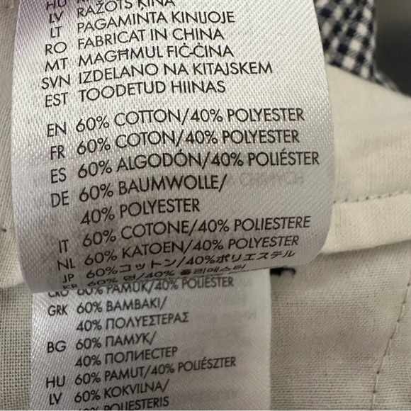 BRIXTON Victory Washed Navy Gingham Trouser Pants High Waisted Straight Leg 30 - Picture 12 of 16